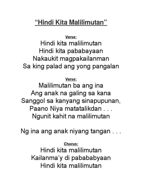 Hindi Kita Malilimutan .